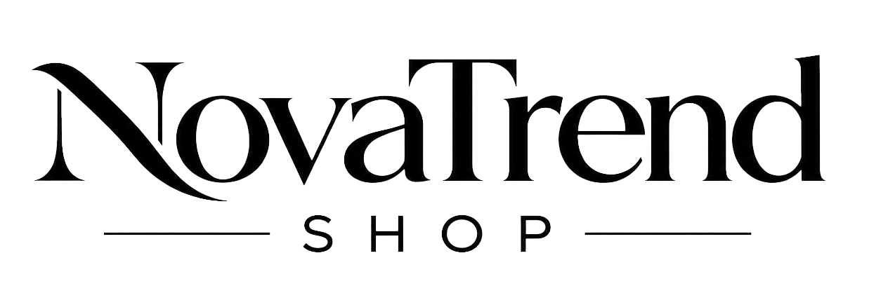 Black 'NovaTrend SHOP' logo text centered on a plain white background.