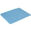 A light blue quilted cooling pad with a circular bubble pattern, shown on a plain white background.