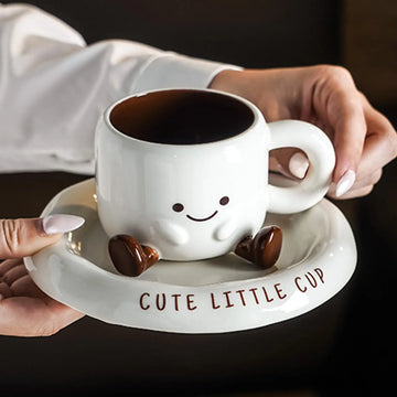 Ceramic Coffee Cup and Saucer Espresso Mug Afternoon Tea Breakfast Cup Latte Coffee Mug Latte Mocha Tea Mugs with Saucer
