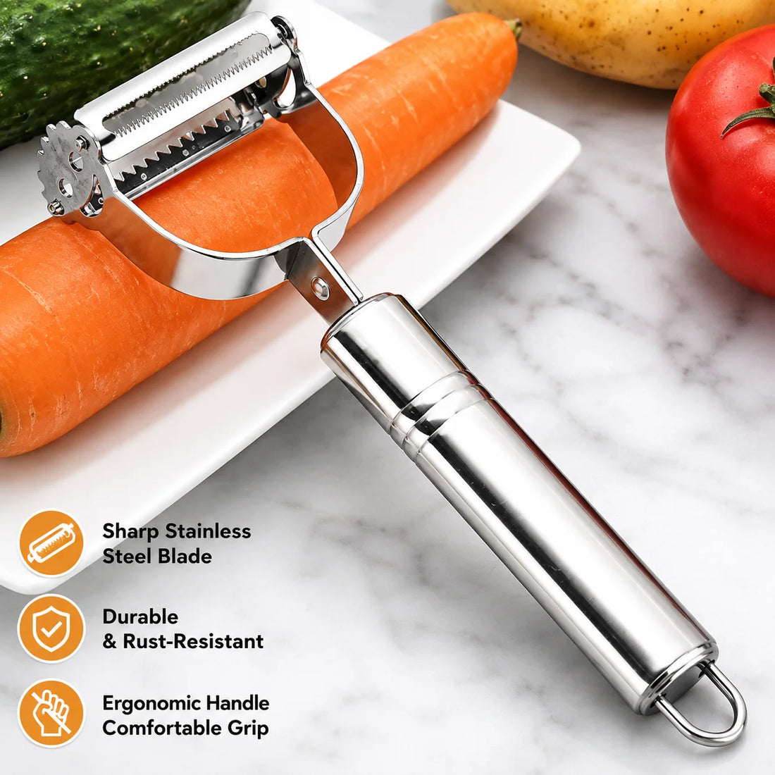 Multifunctional Stainless Steel Vegetable Slicer Potato Carrot Grater Julienne Peeler Fruit Kitchen Tool