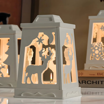 5pcs Christmas Candle Holder Silicone Molds Set, 3 Styles: Snowflake, Snowman & Reindeer – DIY Plaster Lamp Holders, Resin Craft