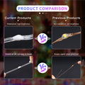 Product comparison between current and previous products with text and images.