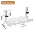Wall-mounted fishing rod holder with dimensions on a white background