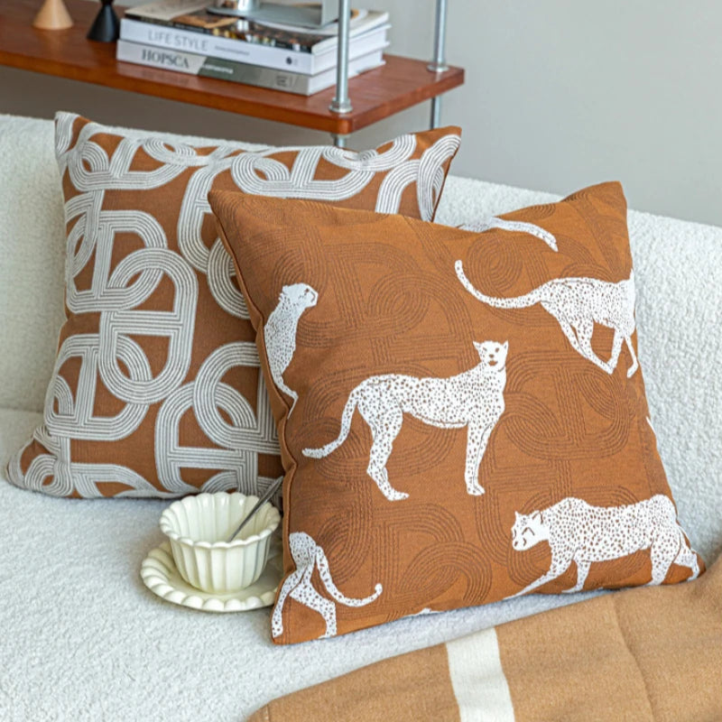Light Luxury Retro Jacquard Embroidered Cushion Cover Modern Single-sided Design Sense Pillow Covers Decorative Home Pillow Case