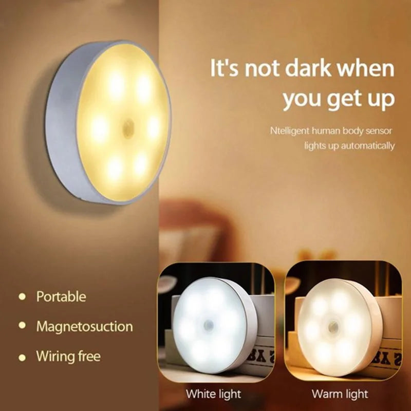Induction light with control unit on a dark background