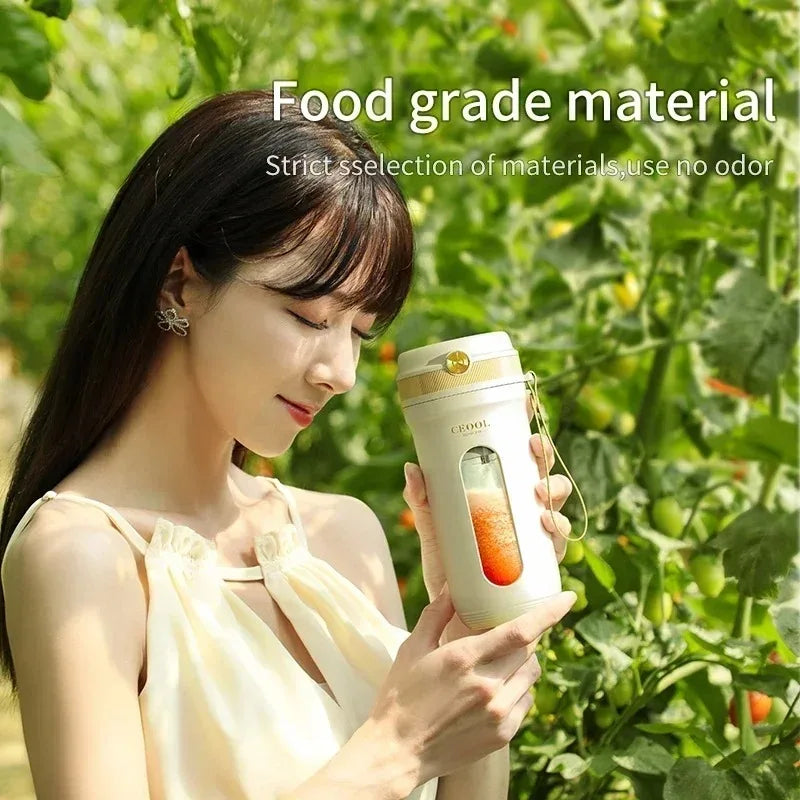 350ML Portable Electric Juicer Blender USB Charging Fruit Grinder Kitchen Household Outdoor Sports Water Cup
