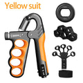 Hand grip trainer with accessories on a white background
