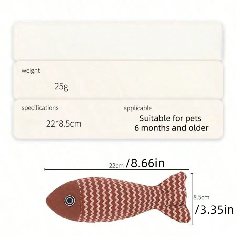 Pet cat toys, cat-teasing burlap fish toys with catnip, cat-nip toys for pets. cat toys puppy keep cat stuff dog accesssories do