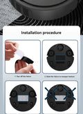 Instructions for installing Velcro on a device with images and text.