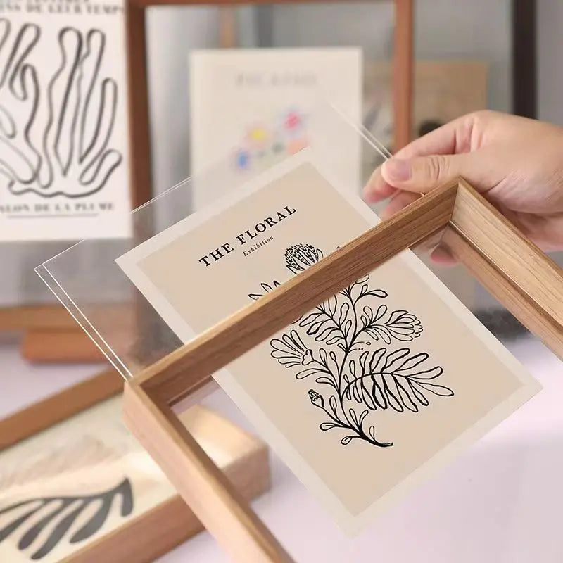 Picture Frames Made of Solid Wood and High Definition Acrylic Display Pictures Photos,Paintings,Posters Wall Mounting Desktop
