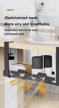 Illustration of a skeletonized mesh design with text highlighting its benefits.