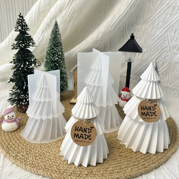 2pcs DIY Resin Molds for Christmas Tree Ornaments - Silicone Candle, Plaster, and Resin Crafting Molds with Festive Snowflake